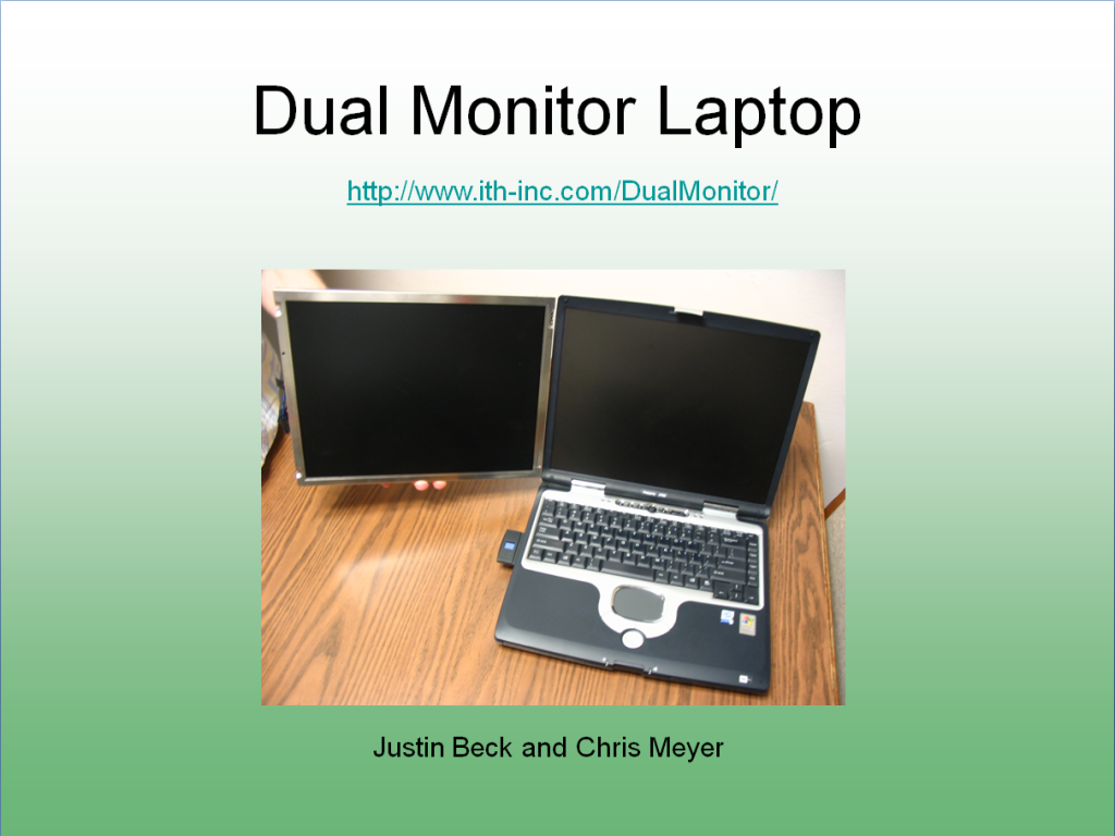 Schoof Dual Monitor Laptop